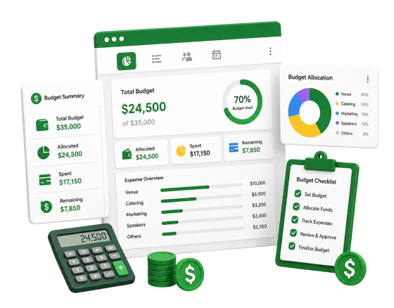 Budget and revenue illustration